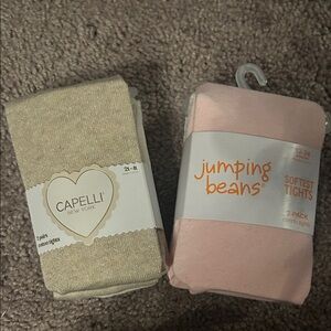 Kohl's Capelli New York and Jumping Beans Kids Tights - Gold and Pink